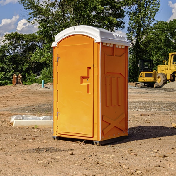 can i customize the exterior of the porta potties with my event logo or branding in Williamsport KY